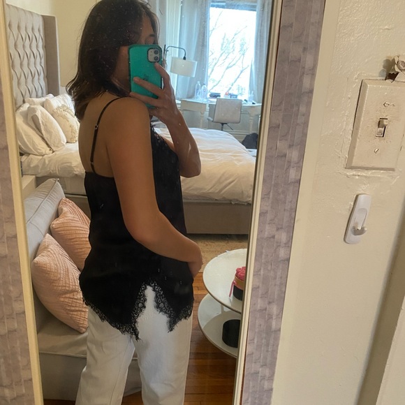 Black lace trimmed cami - Picture 3 of 3